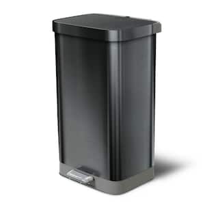 20 Gal. All Pewter Stainless Steel Step-On Kitchen Trash Can with Clorox Odor Protection Lid