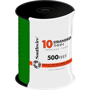 500 ft. 10 Green Stranded CU THHN Wire