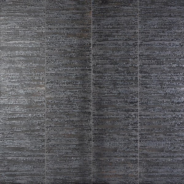 Voyager Textured 12 in. x 48 in. Dark Gray Porcelain Wall Tile (11.62 sq. ft. )