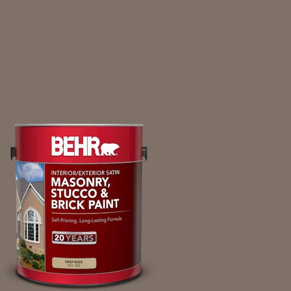 1 gal. #MS-86 Dusty Brown Satin Interior/Exterior Masonry, Stucco and Brick Paint