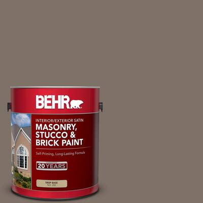 1 gal. #MS-86 Dusty Brown Satin Interior/Exterior Masonry, Stucco and Brick Paint