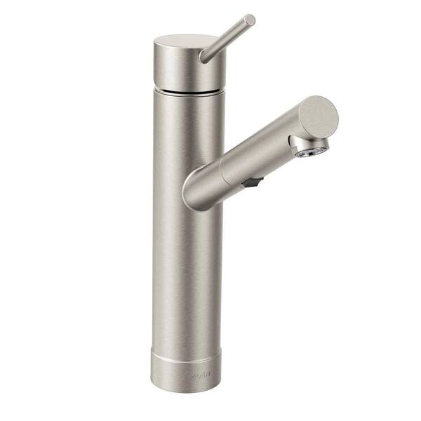 MOEN Tilt Single-Handle Pull-Out Sprayer Kitchen Faucet in Spot Resist Stainless