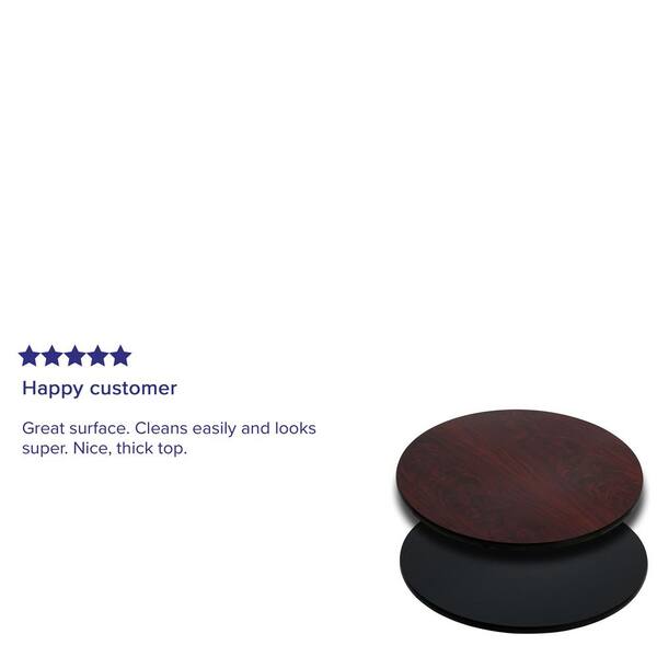 Flash Furniture 24 In Round Table Top With Black Or Mahogany Reversible Laminate Xurd24mbt The Home Depot Flash Furniture 24 In Round Table Top, Round Table Tops Home Depot
