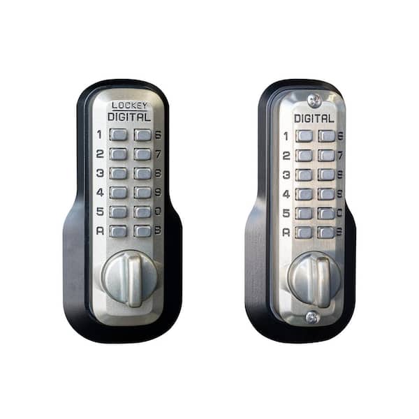 Unbranded M210 Double Combination Satin Nickel Keyless Single Cylinder Deadbolt Lock
