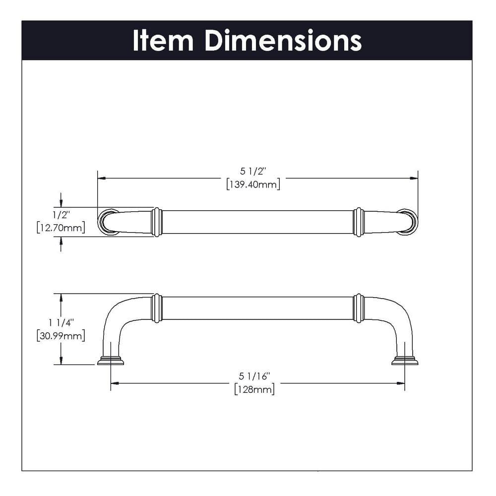 Stainless Steel 5-Inch Matte Cabinet Handle with Mounting Hardware