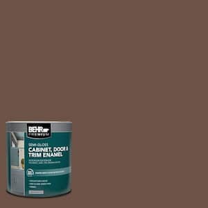 1 qt. #MQ2-05A Authentic Brown Semi-Gloss Enamel Interior/Exterior Cabinet, Door & Trim Paint