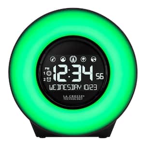 Color Mood Light Desk Clock with 5-Soothing Nature Sounds and USB port