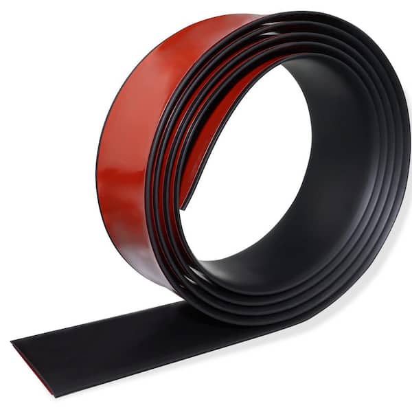 20 ft. x 2 in. x 0.12 in. Th Vinyl Floor Transition Strip Floor Cover Strip, Floor Flat Divider Strip (Black)