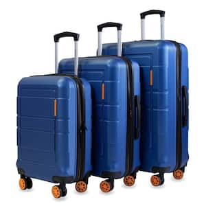 Andante 3-Piece Blue Hardside Spinner Luggage Set