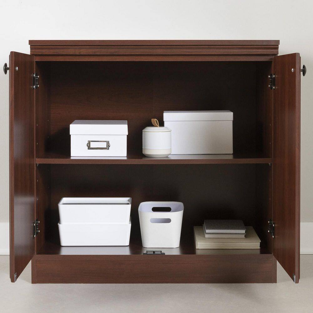 Royal Cherry Laminated Particle Board Freestanding Cupboard with Adjustable Shelves