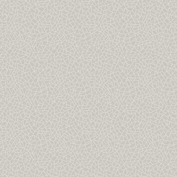 Unbranded Metallic Fx Silver and Gray Geometric Shards Non-Woven Wallpaper Sample