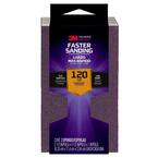 Pro Grade Precision 2.5 in. x 4.5 in. x 1 in. 120 Grit Faster Sanding Block Sponge (3-Pack)