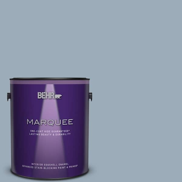 BEHR MARQUEE 1 gal. #570F-4 Blue Willow Eggshell Enamel Interior Paint & Primer