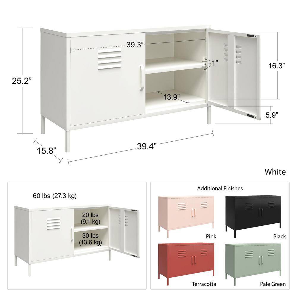 Pale Green Metal Lockable Office Storage Cabinet with 2 Shelves
