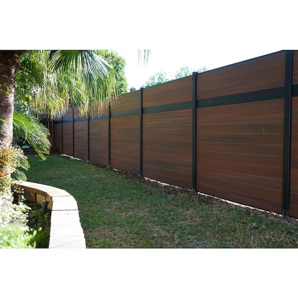 Infinity Euro 5-in W x 6-ft H Black Rose Composite Fence Picket