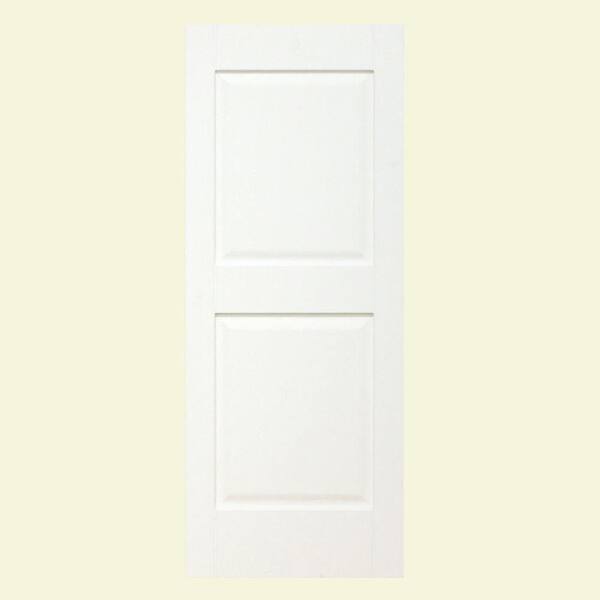 Home Fashion Technologies 14 in. x 29 in. Panel/Panel Behr Ultra Pure White Solid Wood Exterior Shutter