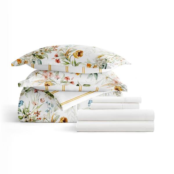 Becky Cameron 5-Piece Chintz Floral Stripe Clay Pattern
