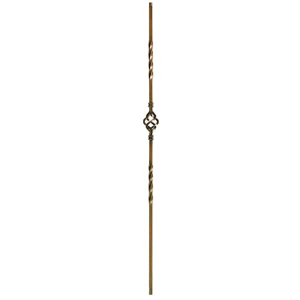 WM Coffman 44 in. x 1/2 in. Oil Rubbed Bronze Single Basket Hollow Iron Baluster