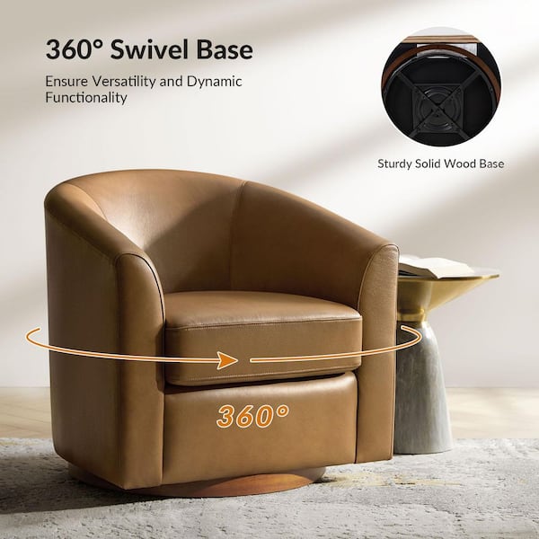 JAYDEN CREATION Teeny Camel Modern Genuine Leather Swivel Barrel