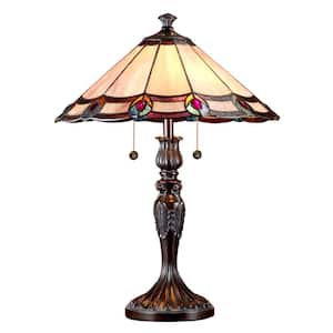 Aldridge 22 in. Antique Bronze Art Glass Table Lamp