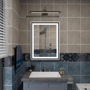 24 in. W x 32 in. H Medium Rectangular Framed Anti-Fog Back Light LED Wall-Mounted Bathroom Vanity Mirror
