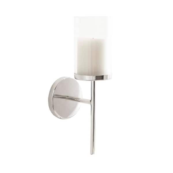 Blaise Silver Metal Wall Candle Sconce