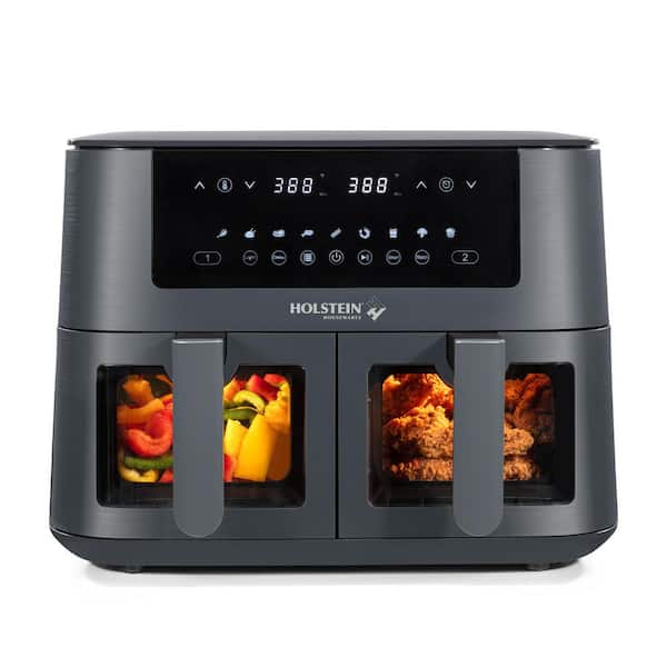 8.4 Qt. Dual Basket Digital Air Fryer Grey
