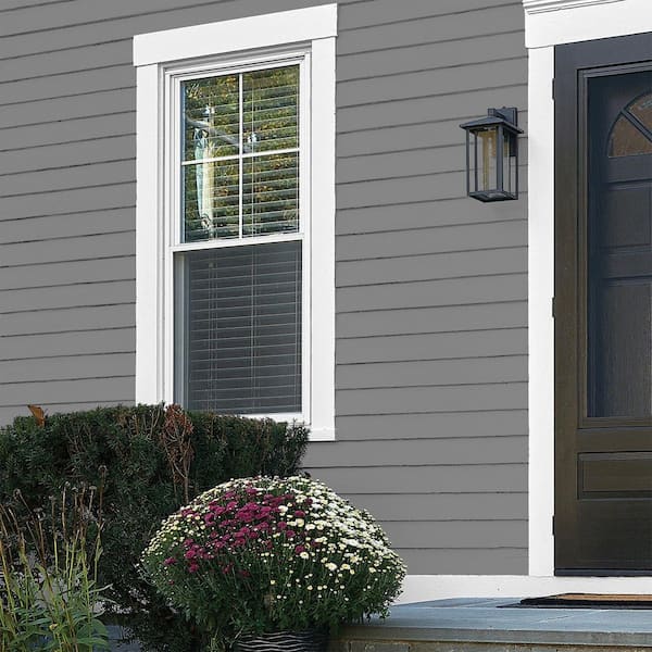 Glidden Premium 5 gal. #PPG1001-5 Dover Gray Flat Exterior Latex