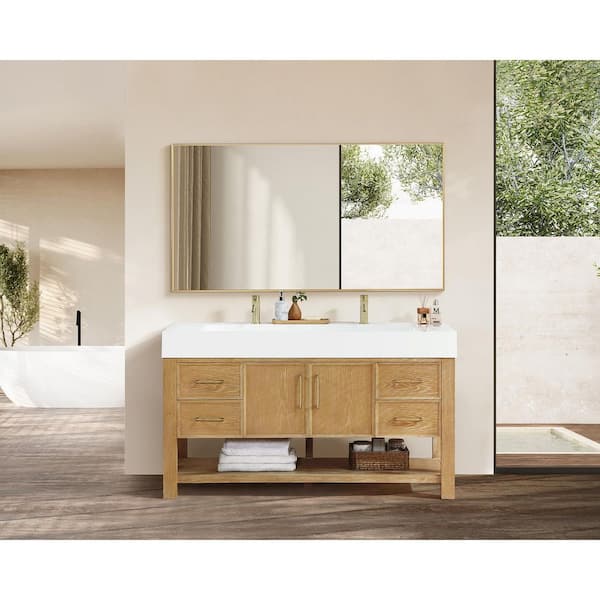 ROSWELL Vera 60 in.W x 19.7 in.D x 34.6 in.H Single Sink Bath