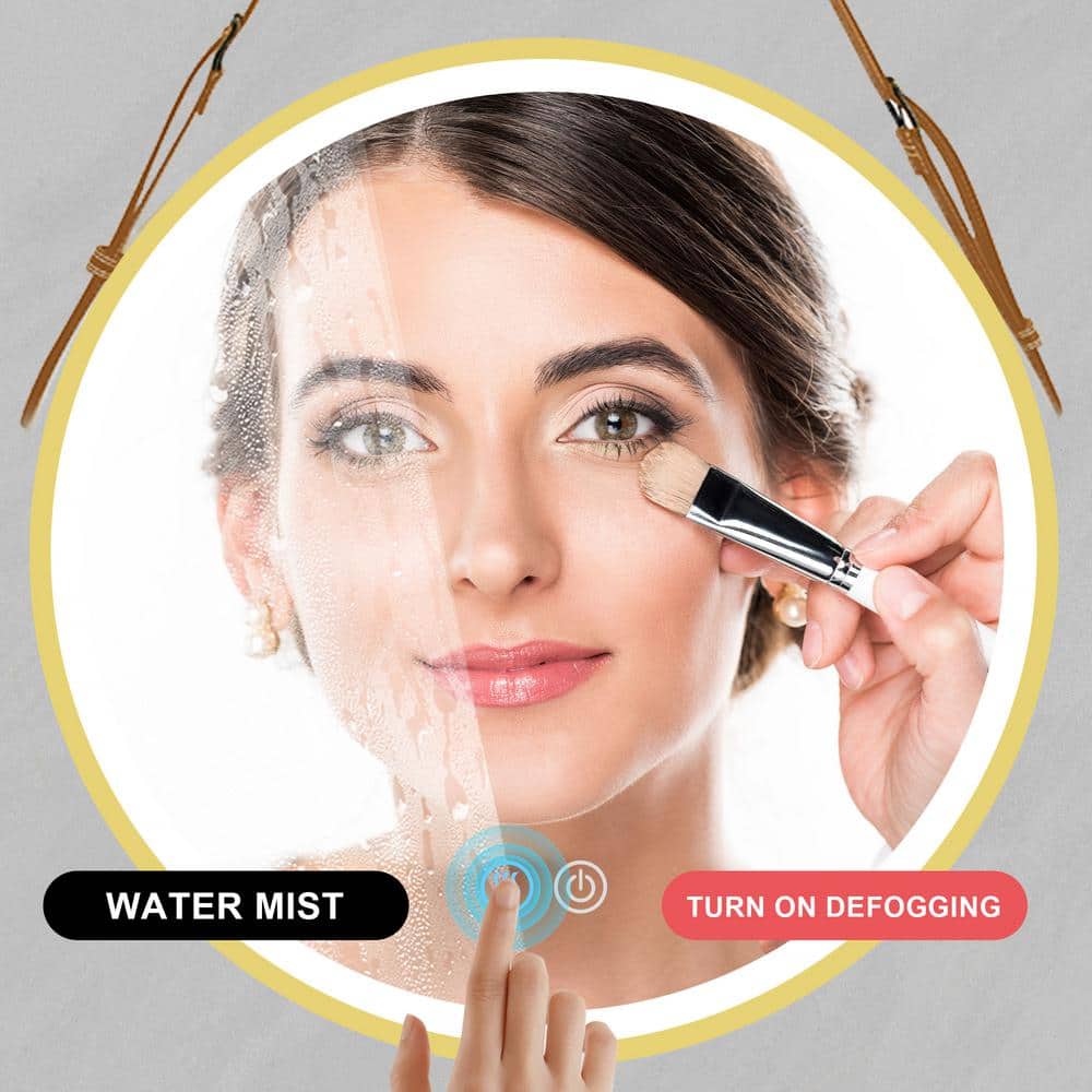 Seafuloy 24 in. W x 24 in. H Modern Round Bathroom Vanity Metal Framed