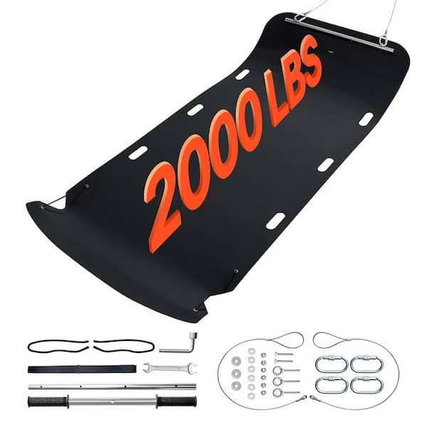 Yard Drag Sled, 110 x 46 in., 2000lbs. Heavy Duty Utility Sled, HDPE Drag Glider with Pull Cable, Dual Use Game Hauler