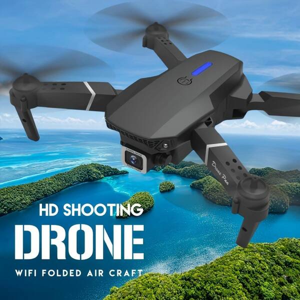 RC Foldable Quadcopter Helicopter Drone Wi Fi FPV with HD Dual Camera Height Hold and 3 Battery Black