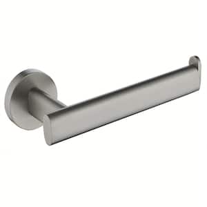 RuiLing Wall Mounted Single Arm Toilet Paper Holder in Stainless Steel Silver ATK-196