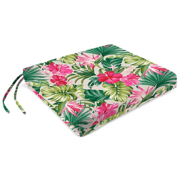 19 in. W x 17 in. D x 2 in. T Rectangular Outdoor Seat Cushion in Hibiscus Cider