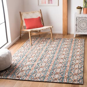 Trace Light Blue/Blue 8 ft. x 10 ft. Trellis Area Rug