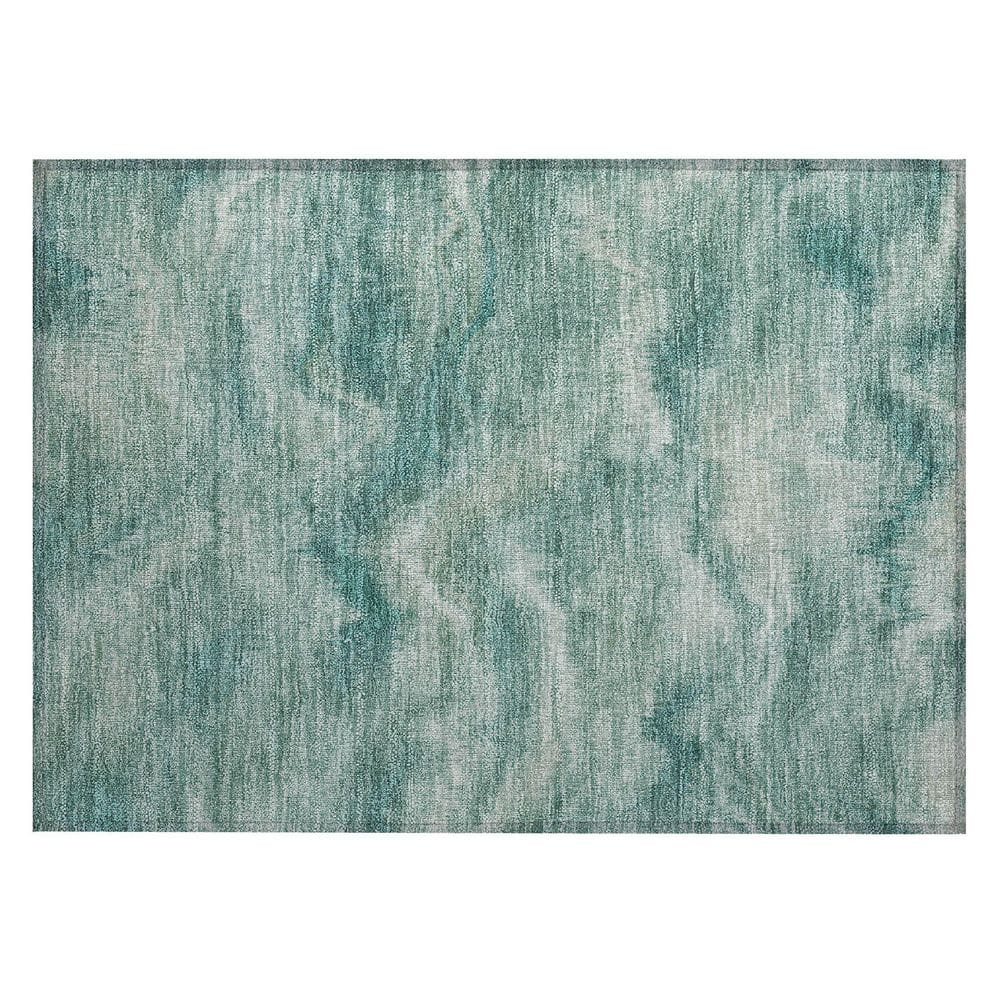Chantille Machine Washable Indoor/Outdoor Abstract ACN2095 Teal 1 ft. 8 in. x 2 ft. 6 in. Accent Rug price history on PriceWatchPro