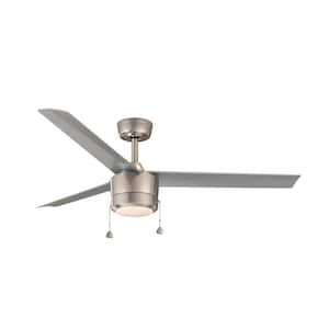 Tritour 44 in. Integrated LED Indoor Brushed Nickel Ceiling Fan with White Color Changing Light Kit