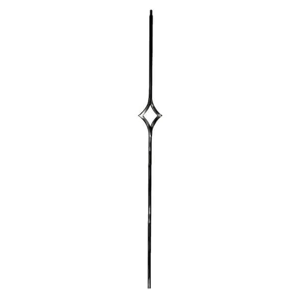 arteferro 44 in. x 4-3/4 in. Single Diamond Warm Nickel Powder Coated Wrought Iron Metal Stair Baluster