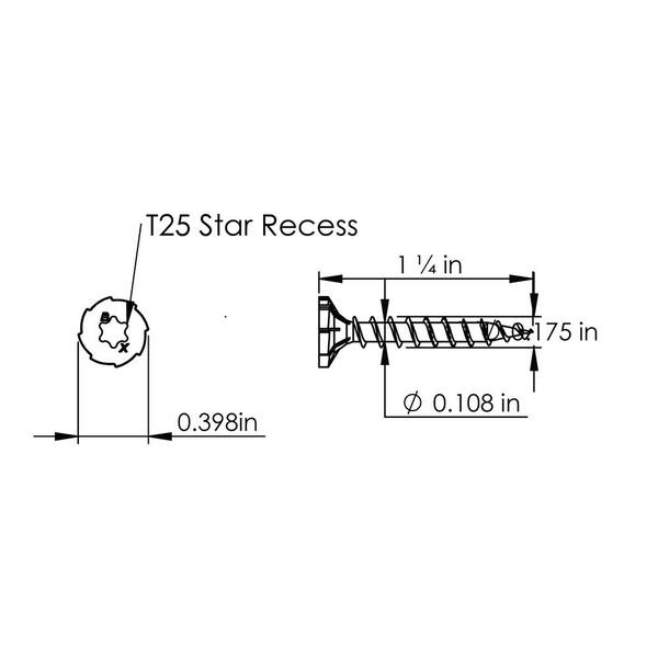Power Pro Cement Board Screws #9 X 1-1/4" - Ceramic Wafer Head For Tile Backer Board
