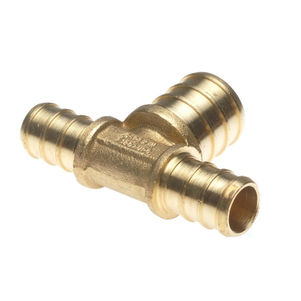 Everbilt 3/4 in. FIP x 1/2 in. FIP x 1/2 in. SWT Red Brass Pipe Tee  54-33-34-12-12 - The Home Depot
