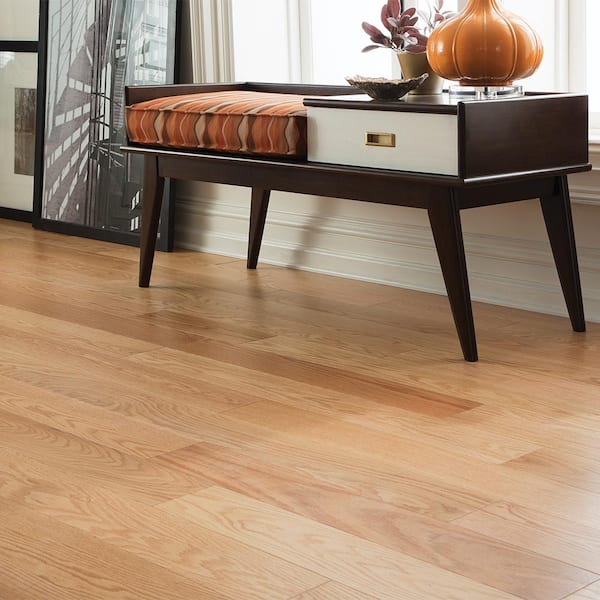 Natural Low Gloss Red Oak 3/4 in. T x 5 in. W Smooth Solid Hardwood Flooring (20 sq.ft./case)