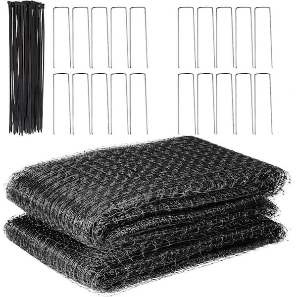 Outdoor Garden Bird Netting 7 ft. x 100 ft. with Ground Pegs and Cable Ties