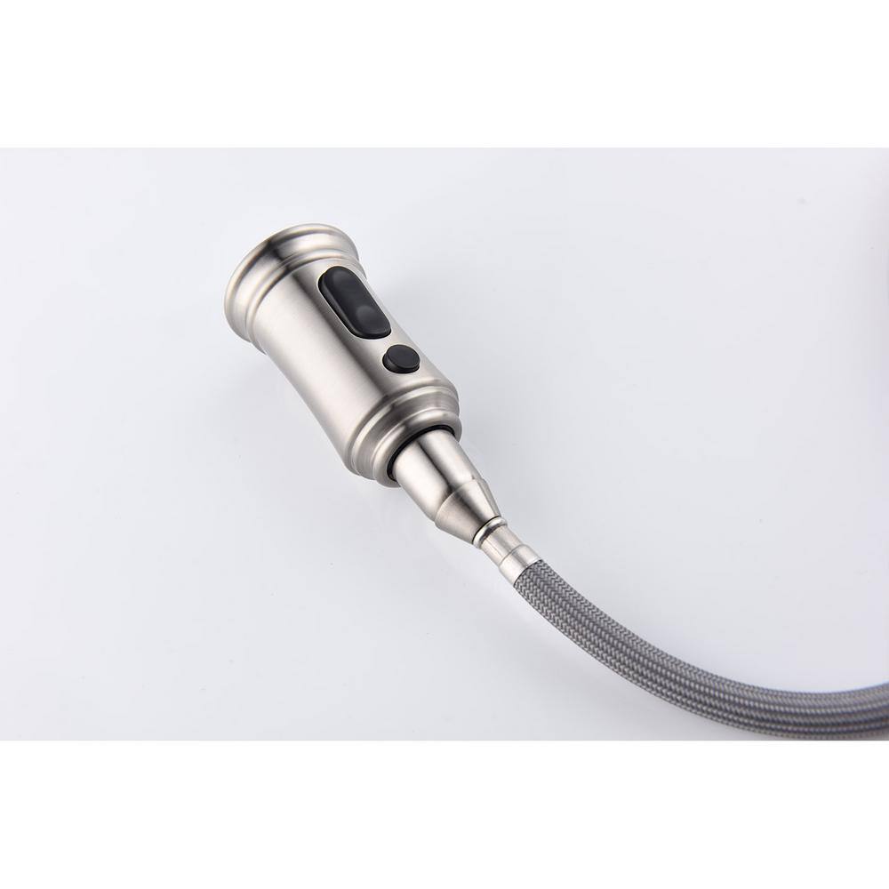 Brushed Nickel Single Handle Pull Down Kitchen Faucet