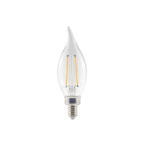 Unbranded 40-Watt Equivalent B11 Non-Dimmable CEC Clear Glass Filament Vintage Edison LED Light Bulb Daylight 5000K (8-Pack)
