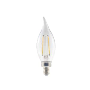 40-Watt Equivalent B11 Non-Dimmable Clear Glass Filament Vintage Edison LED Light Bulb Soft White 2700K (8-Pack)