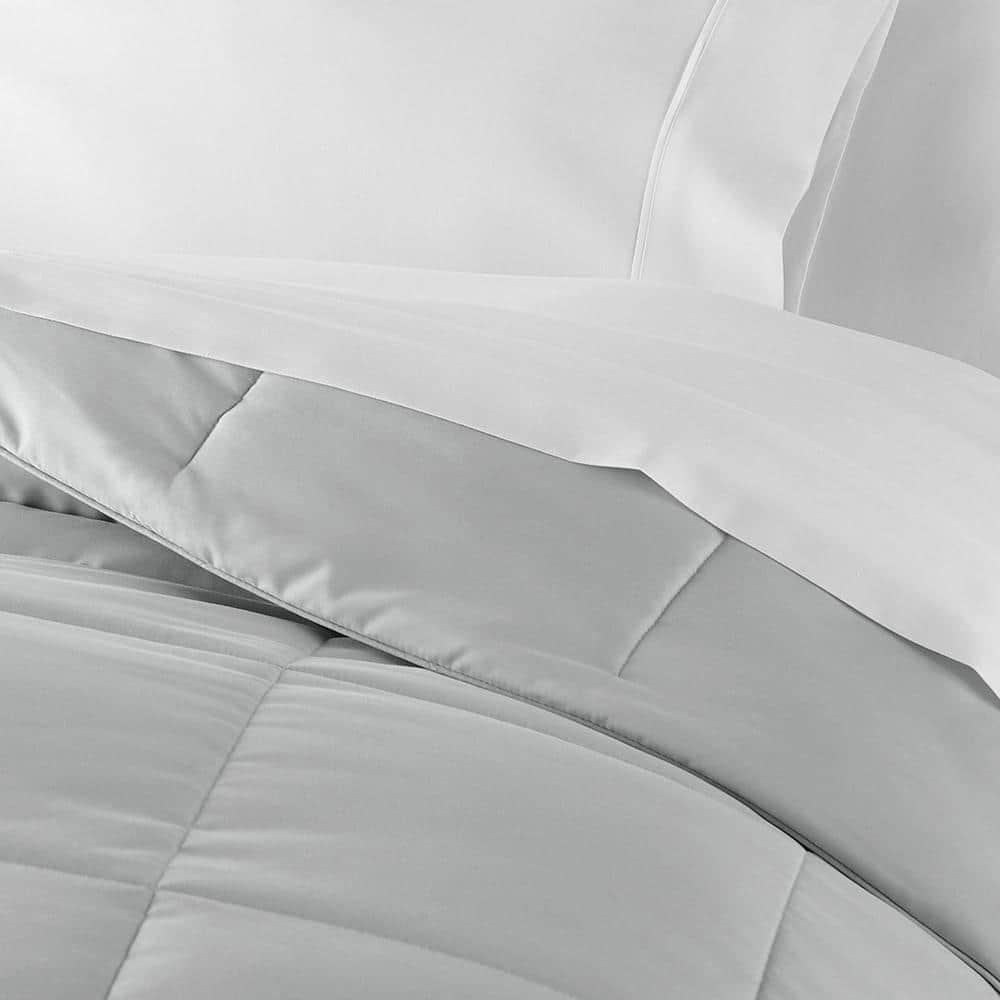 Light Gray King Down Alternative Microfiber Comforter Set