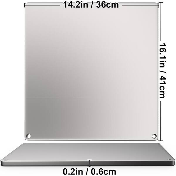 VEVOR Pizza Steel Baking Stone 16 in. x 14 in. x 0.2 in. High-Performance  Rectangle Steel Pizza Pan for Oven Cooking, Silver PSGBJCK4136CMYZ21V0 -  The Home Depot