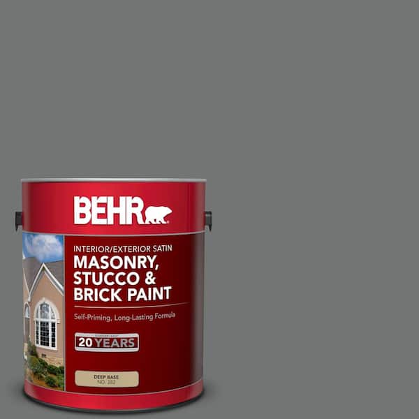 BEHR 1 gal. #N520-5 Iron Mountain Satin Interior/Exterior Masonry, Stucco and Brick Paint