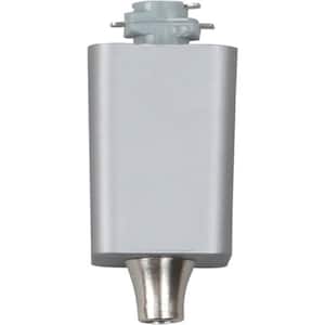 Silver Gray Pendant Track Adapter for 120-Volt 1-Circuit/1-Neutral or 120-Volt 2-Circuit/1-Neutral Track Systems