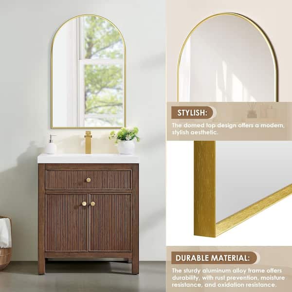 Altair Benoni 24 in. W x 36 in. H Arched Aluminum Framed Wall